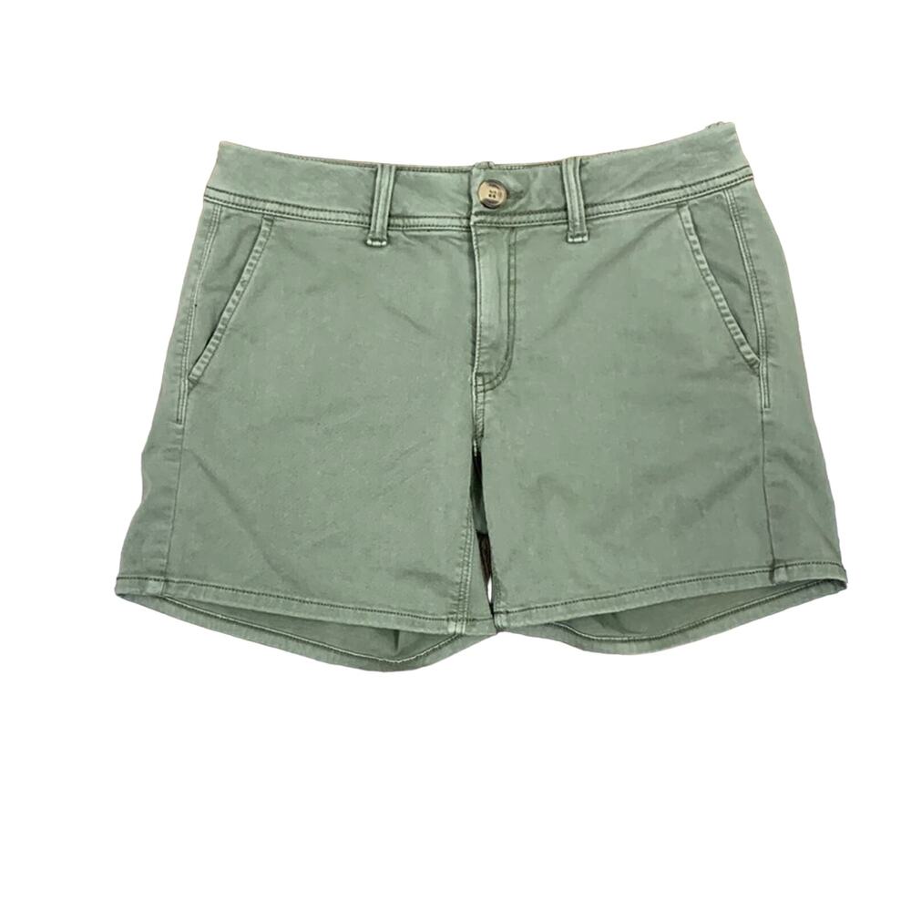 American Eagle Super Stretch X Midi Green Shorts